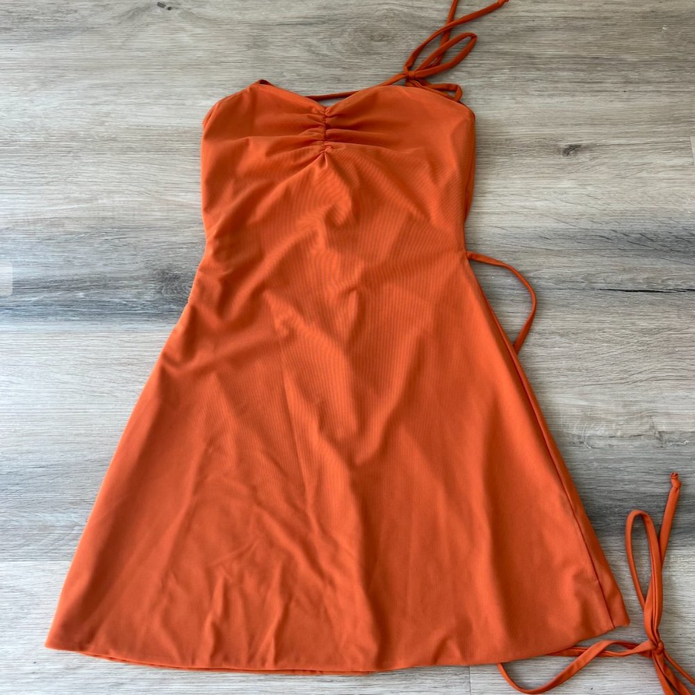 ORANGE MINI DRESS - Picture 2 of 2